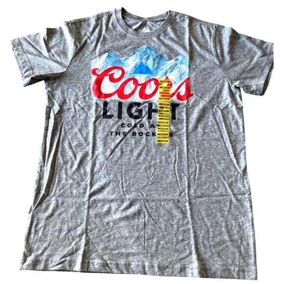Coors Light Graphic Tee Medium Gray Cotton Blend Adult - Picture 1 of 4